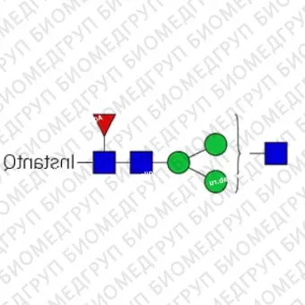 Стандарт Nгликанов AdvanceBio InstantQ G0FN/FA1 ранее ProZyme. Nгликан асиало, агалакто, биантенный комплекс Nгликан1 Nацетилглюкозамин и с сердцевинной фукозой, меченный InstantQ для использования в качестве качественного стандарта с системой