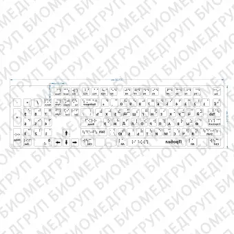 Тактильная наклейка на клавиатуру 110х375 Прозрачный