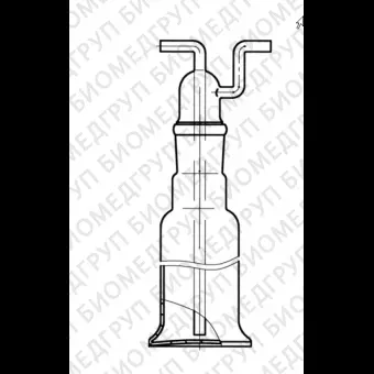 Склянка для промывания газов с пробкой, 500 мл, горловина 29/32, высота 253 мм, стекло, Россия, 1697