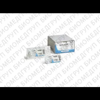 Prolen 8/0, 60 см, синий Кол.EVERPOINT 8 мм х 2, 3/8 36 нитей, Ethicon