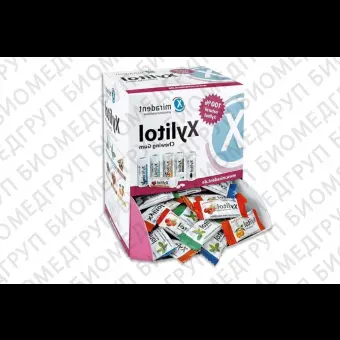 Жевательная резинка с ксилитом Xylitol Chewing Gum 200 x 2 шт, пакет для заполнения диспенсера, ассорти