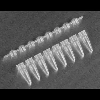 Пробирки для ПЦР в стрипах, 0,2 мл, 18, выпуклая крышка, бесцветные, 125 шт./уп., 1250 шт./кор., Corning, PCR0208CPC