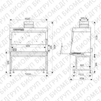 Вытяжной шкаф для лабораторий SHV1,0LaminarS.