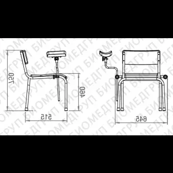 Нерегулируемое кресло для забора крови 10.CD.1326