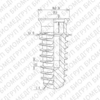 Цилиндрический конический зубной имплантат IDMAX