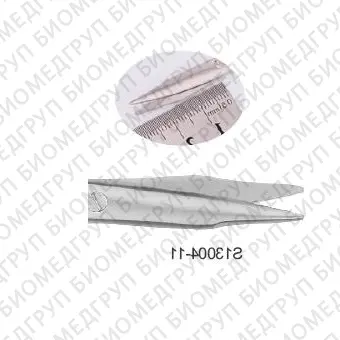 Ножницы хирургические 115 мм, лезвия 5 х 28 мм для тонкой нарезки, плоский тип, B / B Cvd, 1 шт., RWD, Китай, S1300411