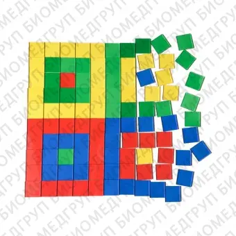 Разноцветная мозаика квадрат Монтессори