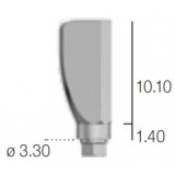 Абатмент фрезеруемый угловой, переустанавливаемый (анат. шейка), Sweden&Martina (3.3 мм х 10 мм A-MFPR-330)