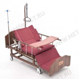 Медицинская кровать для лежачих больных с USB, электрорегулировками, переворотом и туалетом